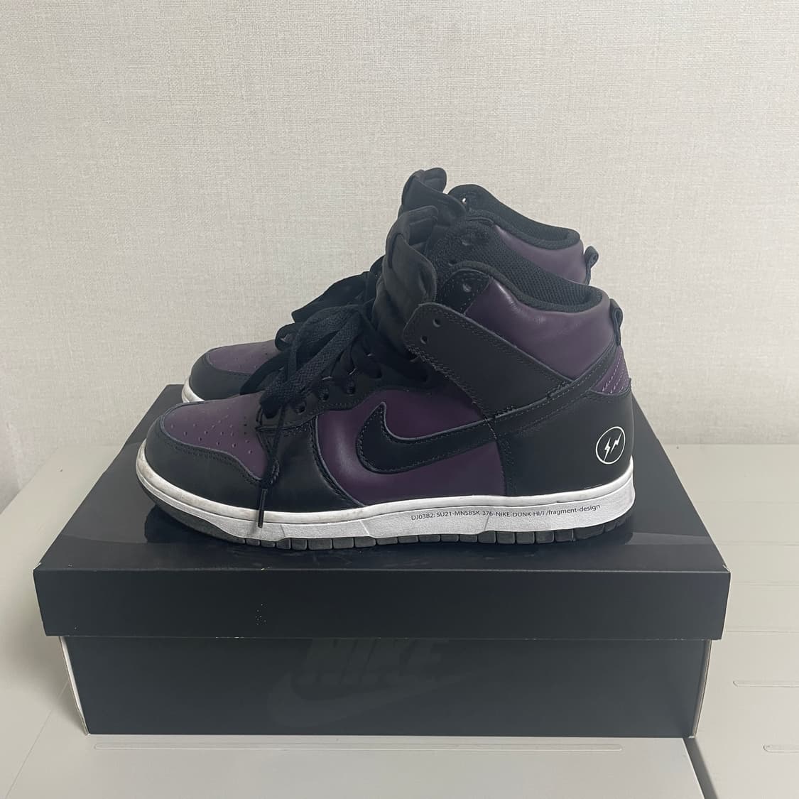 나이키 프라그먼트 덩크 하이 블랙 270 상품이미지1