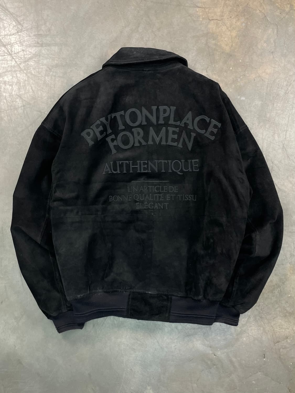 빈티지 스펠아웃 스웨이드 바시티 자켓 상품이미지1