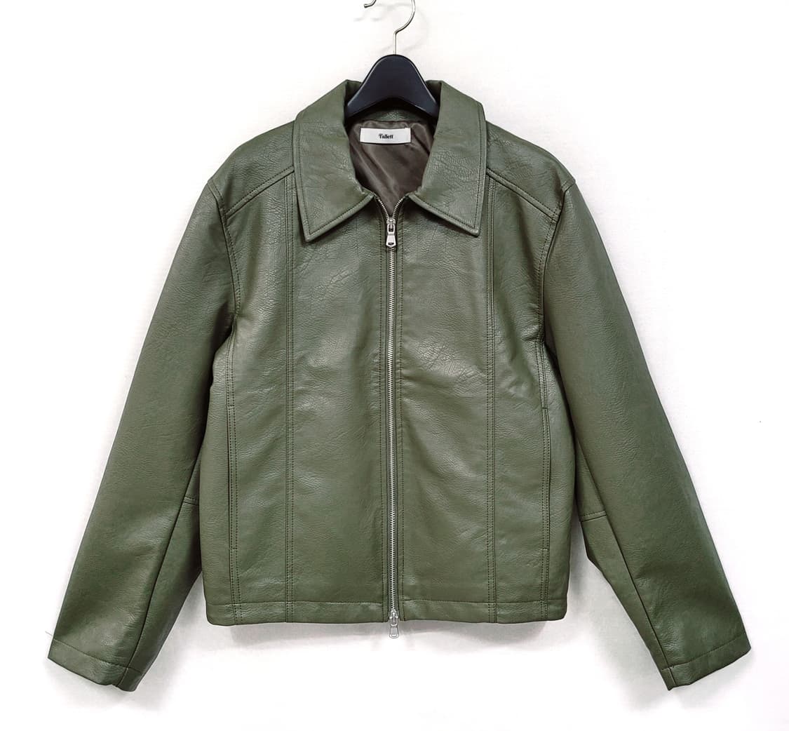 Fallett 팔렛 그린 크렉 레더 자켓 상품이미지2