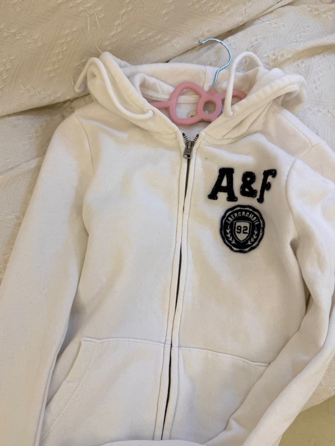 아베크롬비 화이트 후드집업 상품이미지4