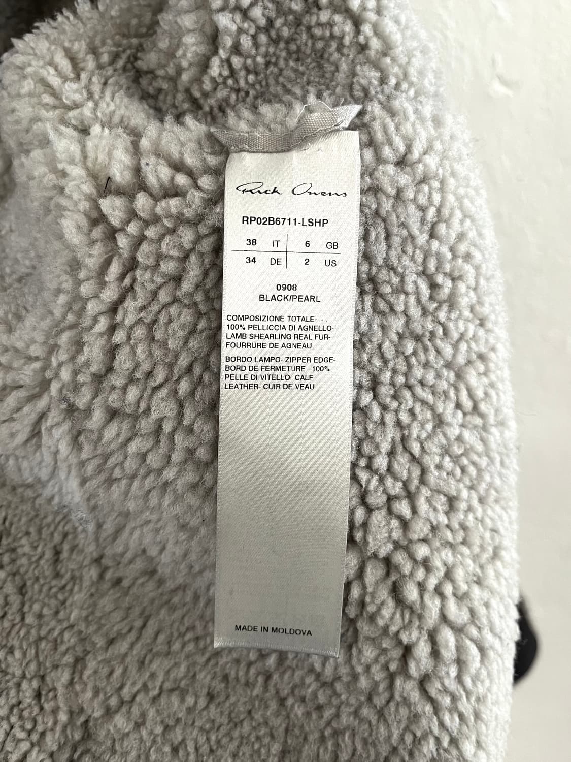 릭오웬스 2022FW 램스킨 시어링 레더 김프 후드 무스탕 자켓 상품이미지8