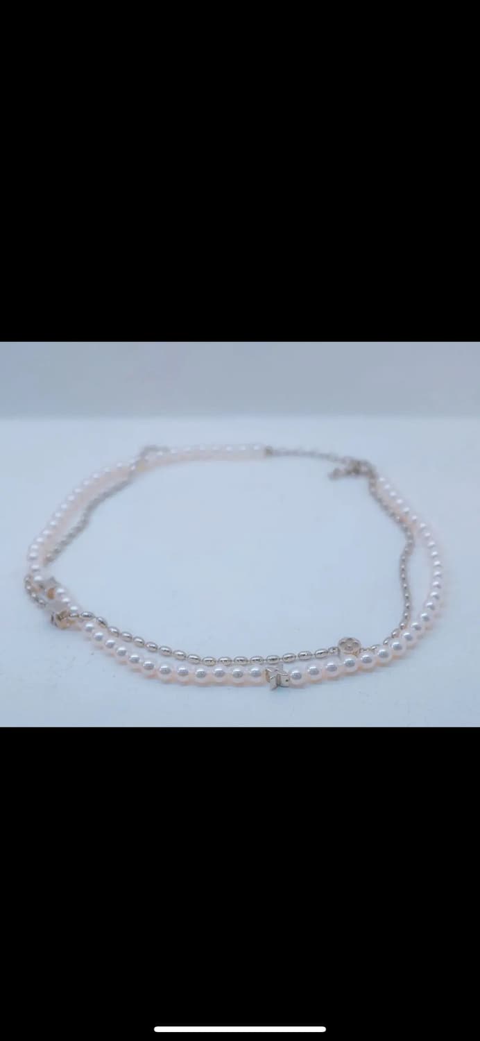 루이비통 펄 퓨전 목걸이 진주 실버 OS 상품이미지2