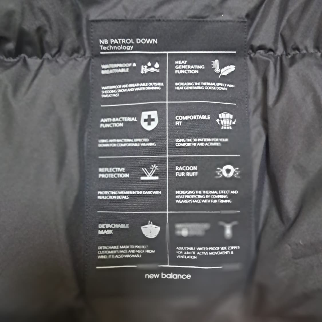뉴발란스 패트롤 패딩 구스다운 90(M)약55~66 상태상급 상품이미지7