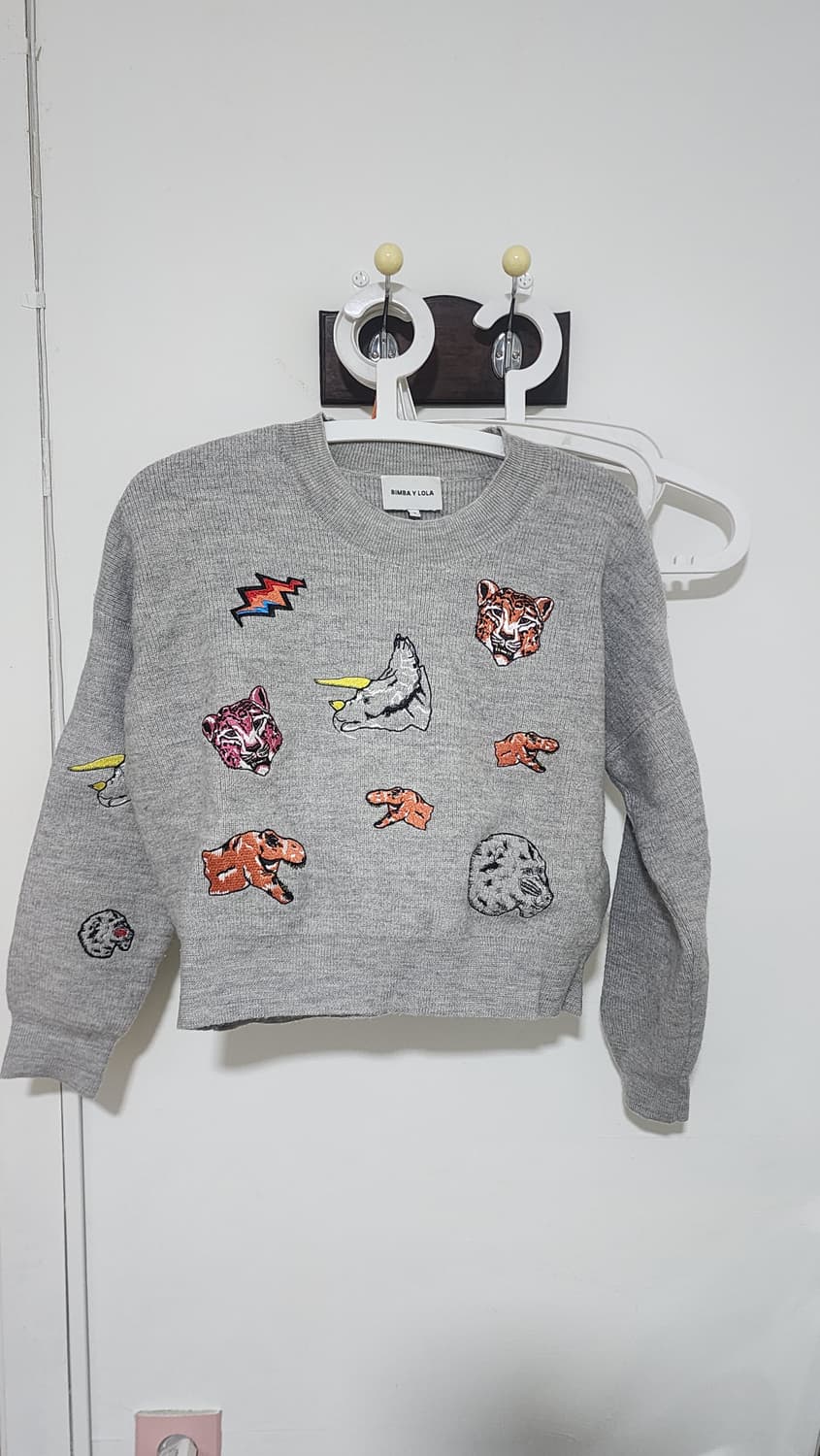 빔바이롤라 그레이 크롭 니트 S 상품이미지1