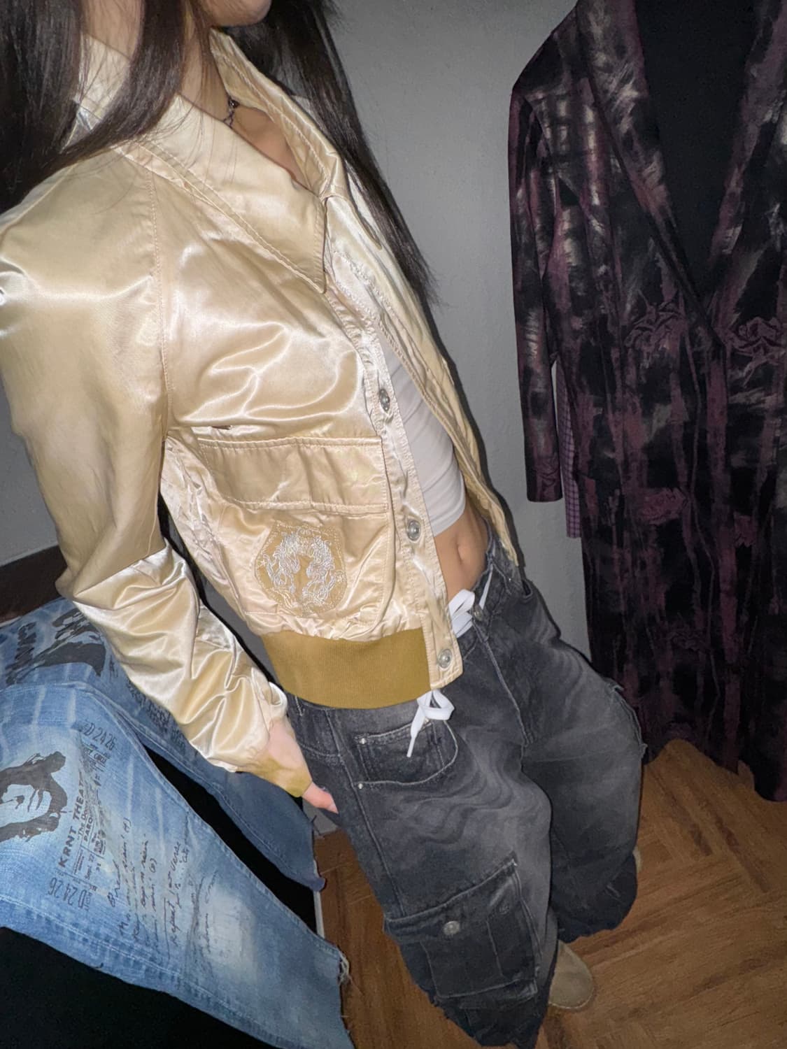 Diesel 디젤 y2k 글로시 빈티지 자켓 상품이미지2