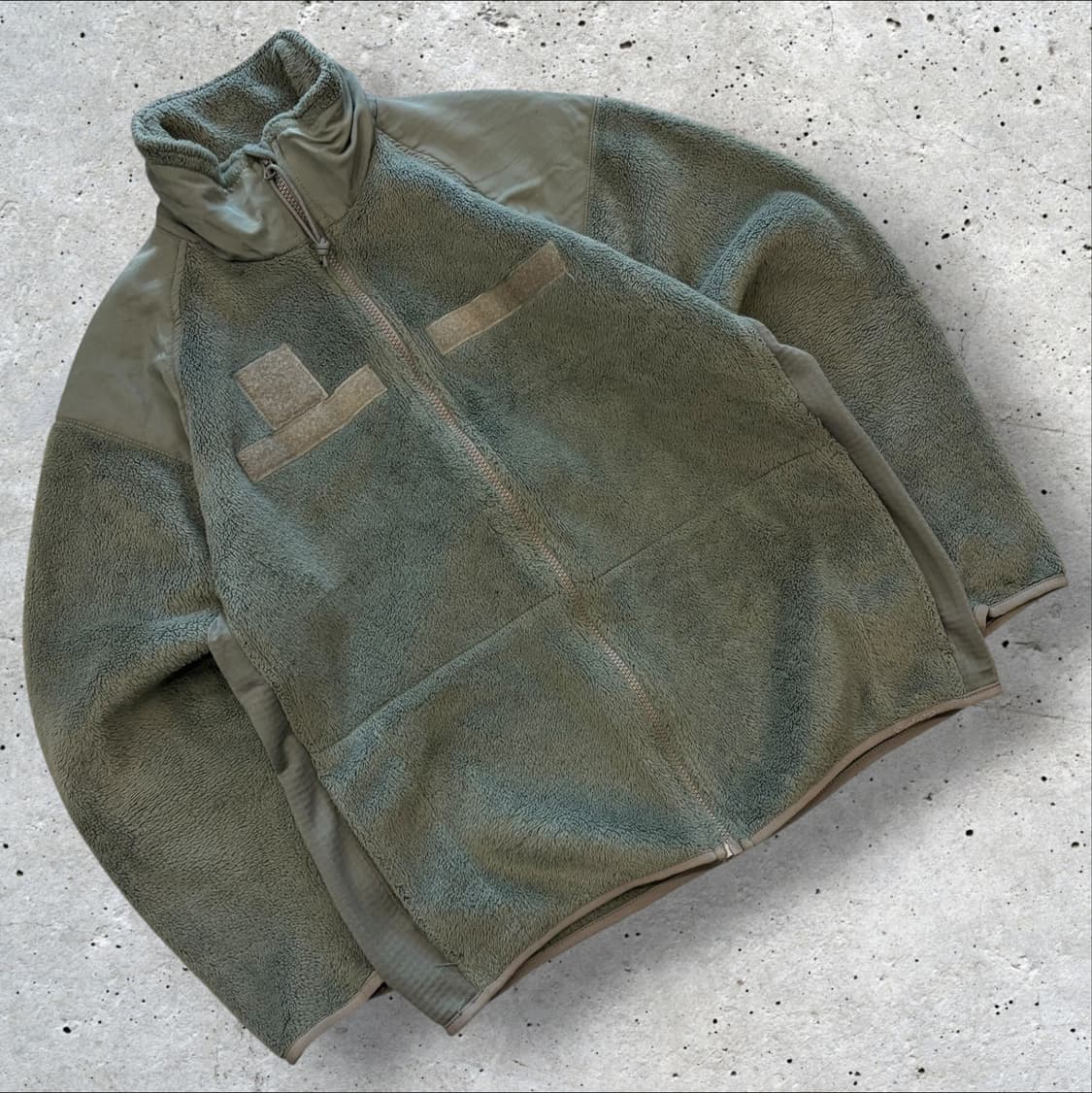 [S] 미군 아미 카키색 플리스 후리스 자켓 집업 D800 상품이미지1