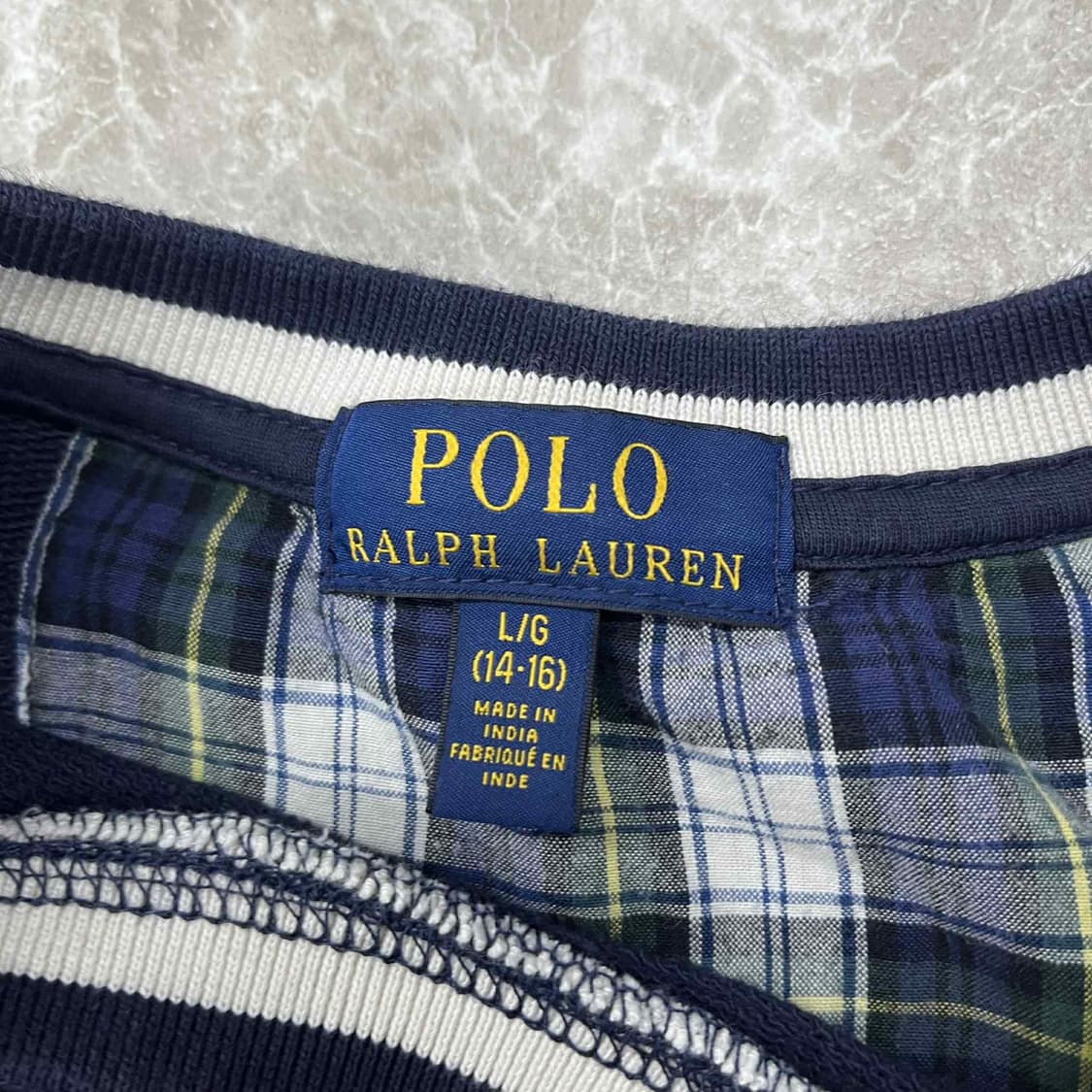 폴로 랄프로렌 네이비 RL 어센틱 핀터깔 스웨트셔츠 맨투맨(L) 상품이미지4