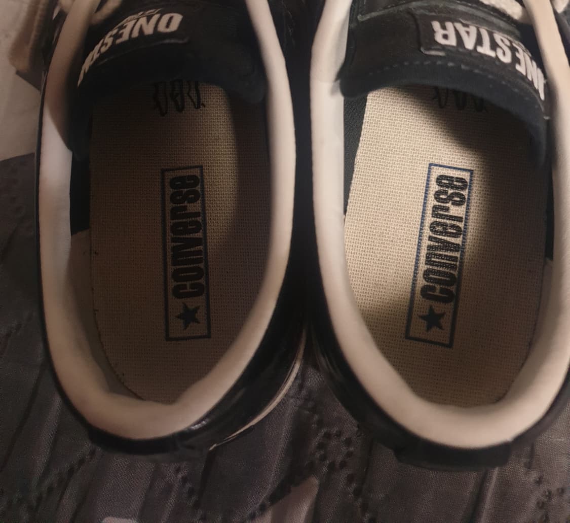 컨버스 원스타 로우 한별 레더 스니커즈 블랙 (250) 상품이미지6