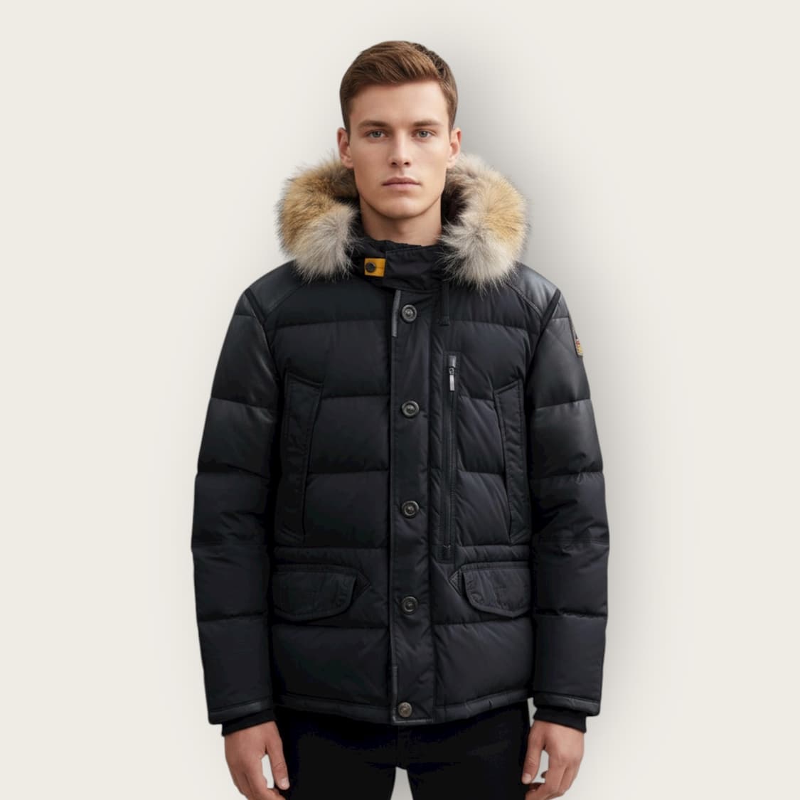 S/ 파라점퍼스 스페셜에디션 고트레더 리얼퍼 패딩점퍼 상품이미지1