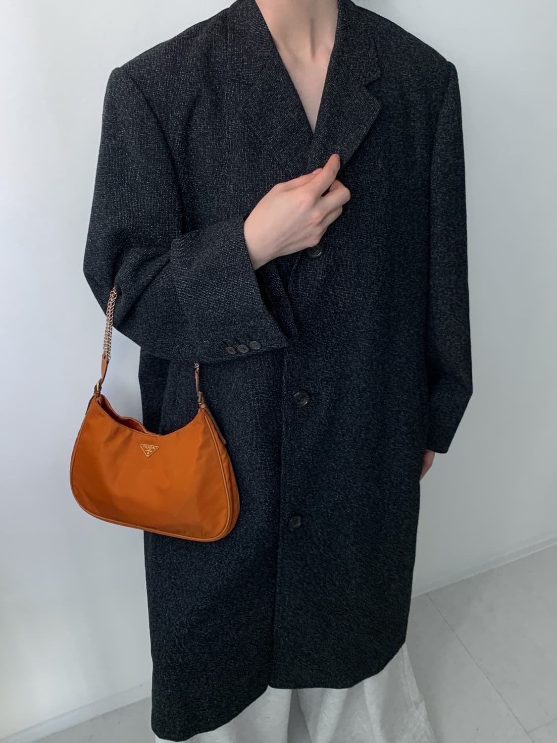Melange Long Coat 상품이미지1