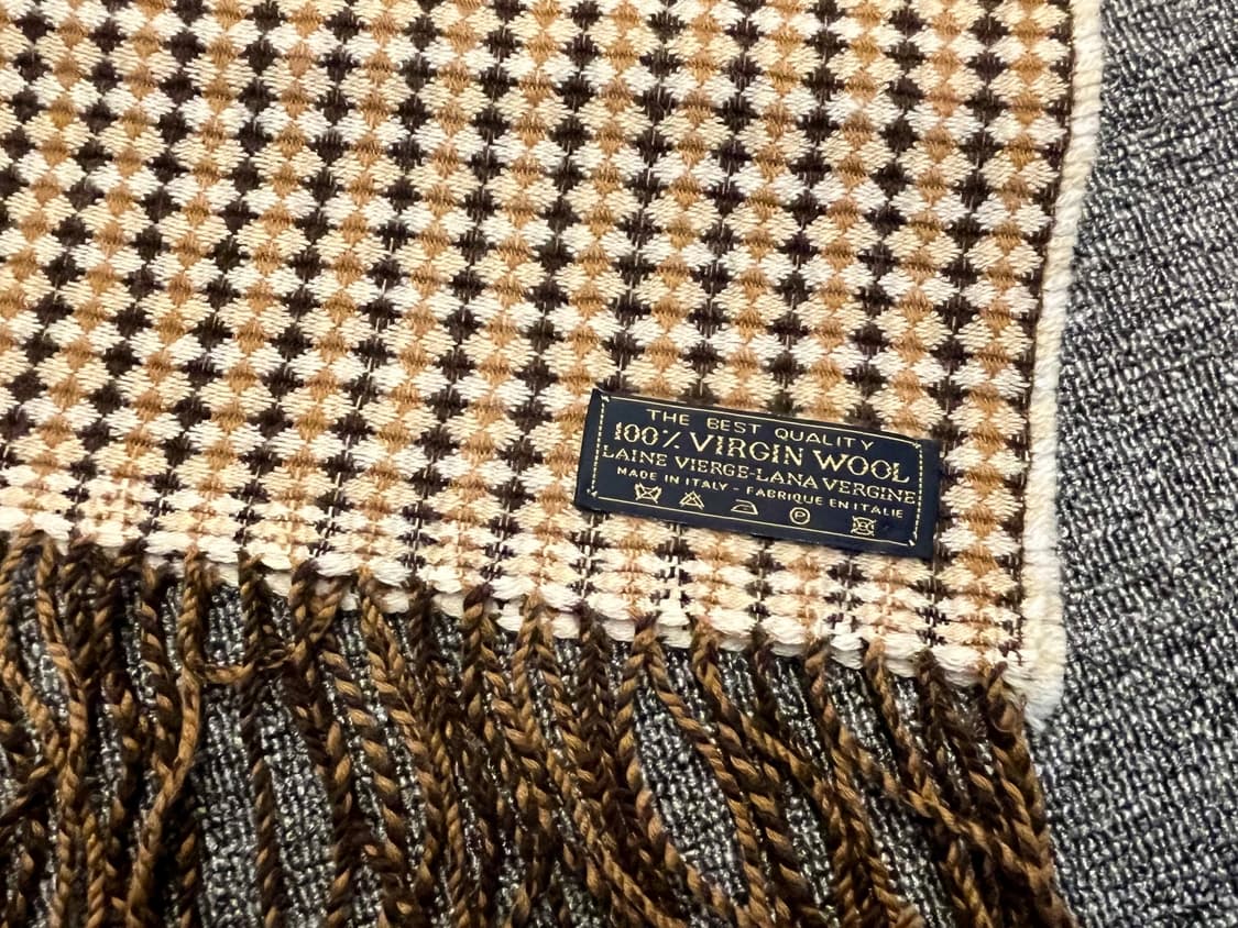 아네스베 100% 버진 울 체크 머플러/목도리 상품이미지2