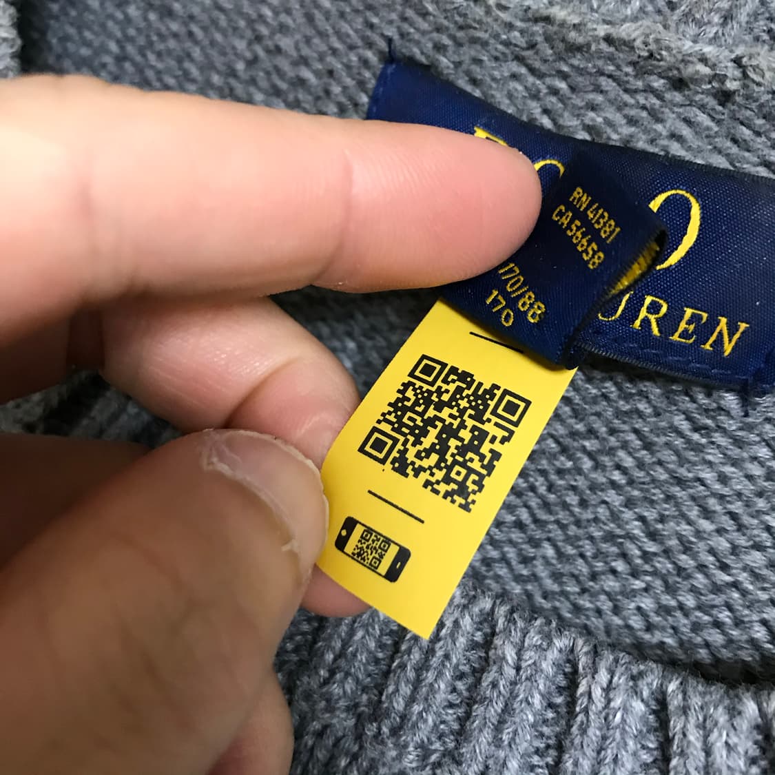 폴로 랄프로렌 p로고 큐알정품 신형라인 라운드니트 상품이미지4