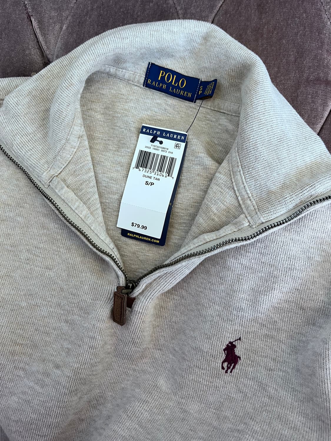 새제품)폴로랄프로렌 남성 쿼터집풀오버 S사이즈 상품이미지4