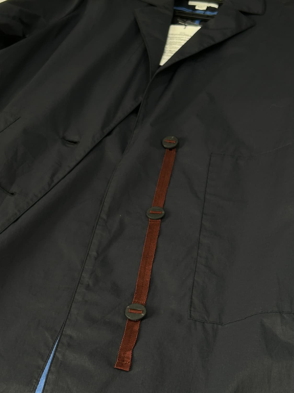 새상품 J BY 제이바이 네이비 버건디 배색 트렌치코트 66 상품이미지10