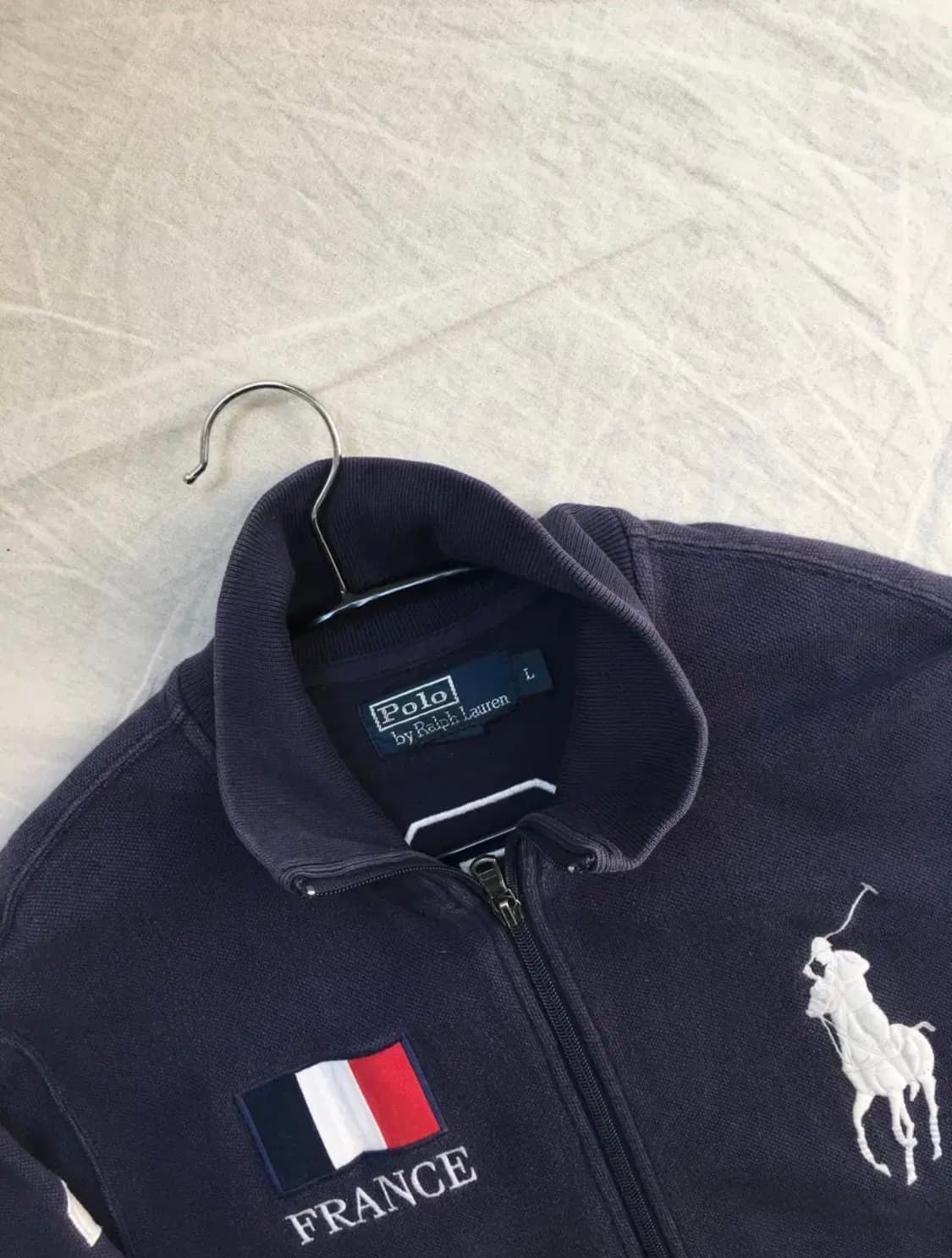 (희귀매물!!!)폴로 프랑스 국기 3로고 빅포니 집업 상품이미지3