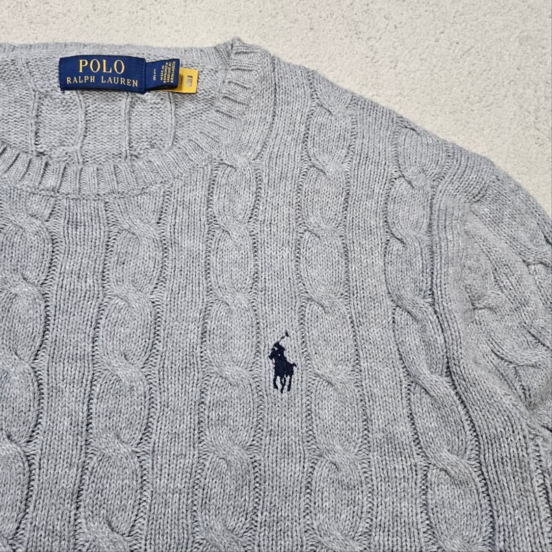 폴로 랄프 로렌 신형 QR 케이블 니트 L 상품이미지6