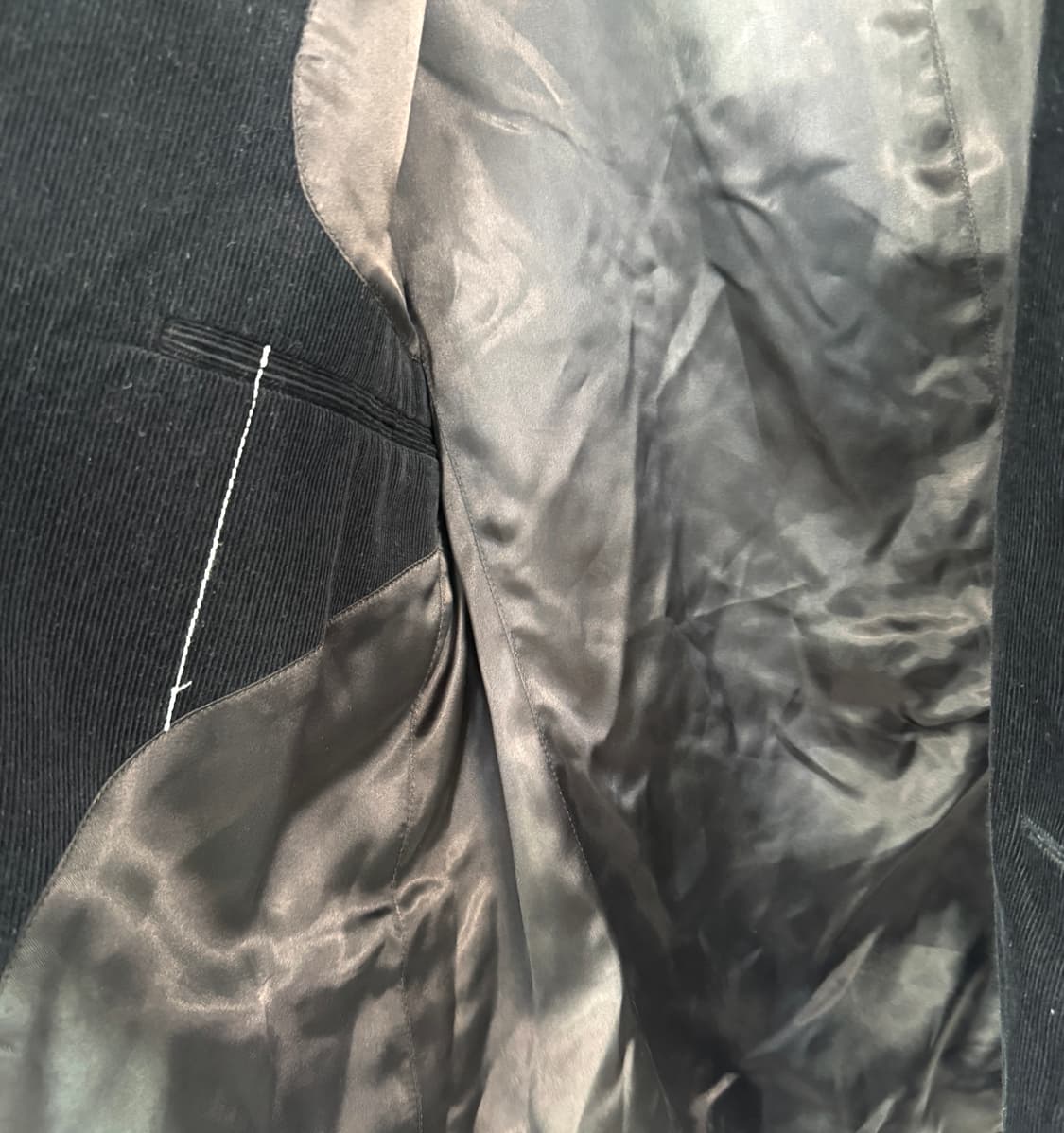 KRISVANASSCHE 크리스반아쉐 블랙 코듀로이 원버튼 자켓 50  상품이미지10