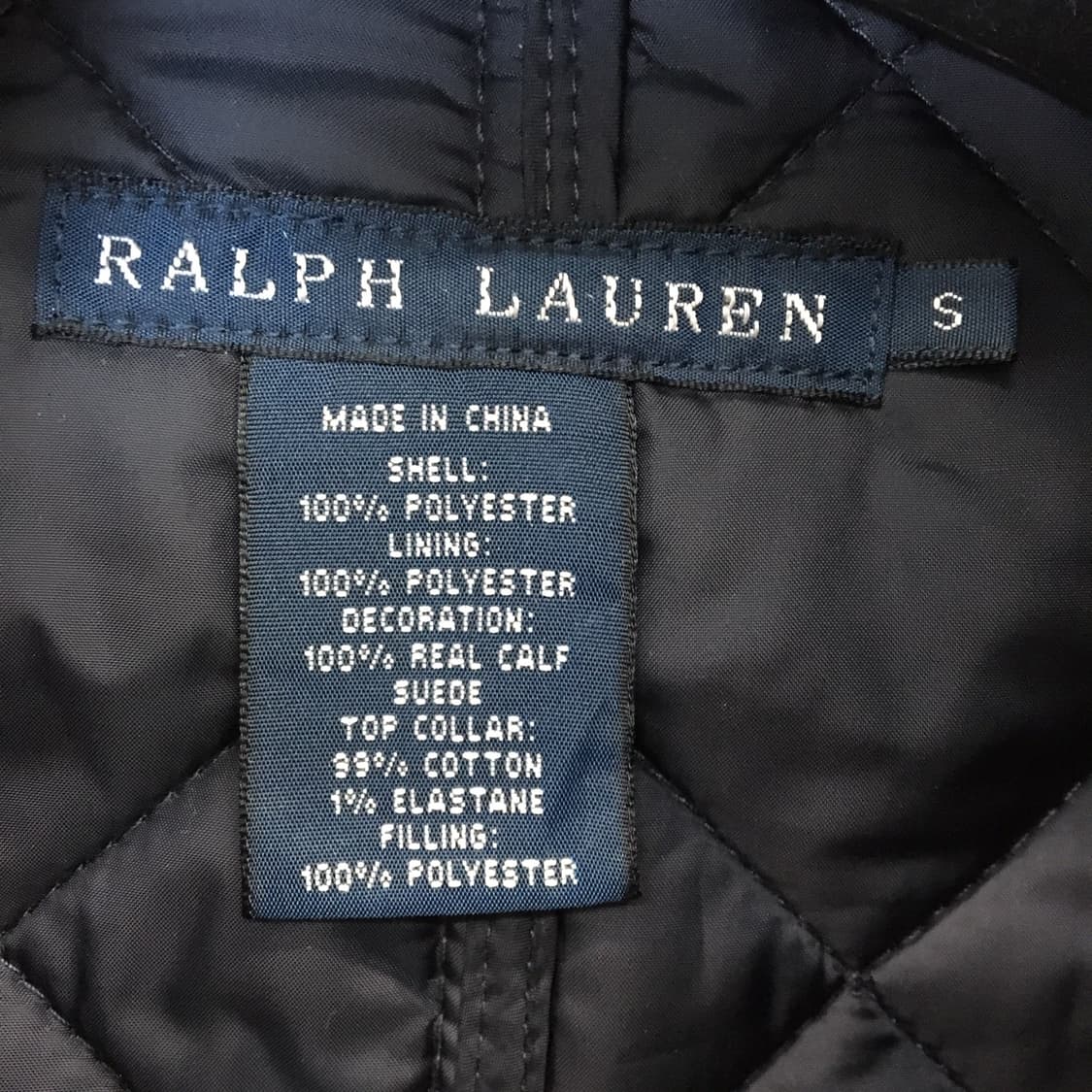 폴로 랄프로렌 퀄팅 롱자켓 S 송아지가죽 함유  상품이미지5