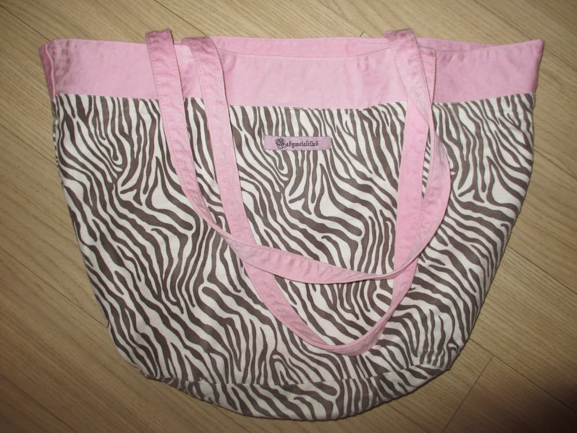 Babymetalclub 핑크 지브라 리버시블 숄더백 상품이미지1