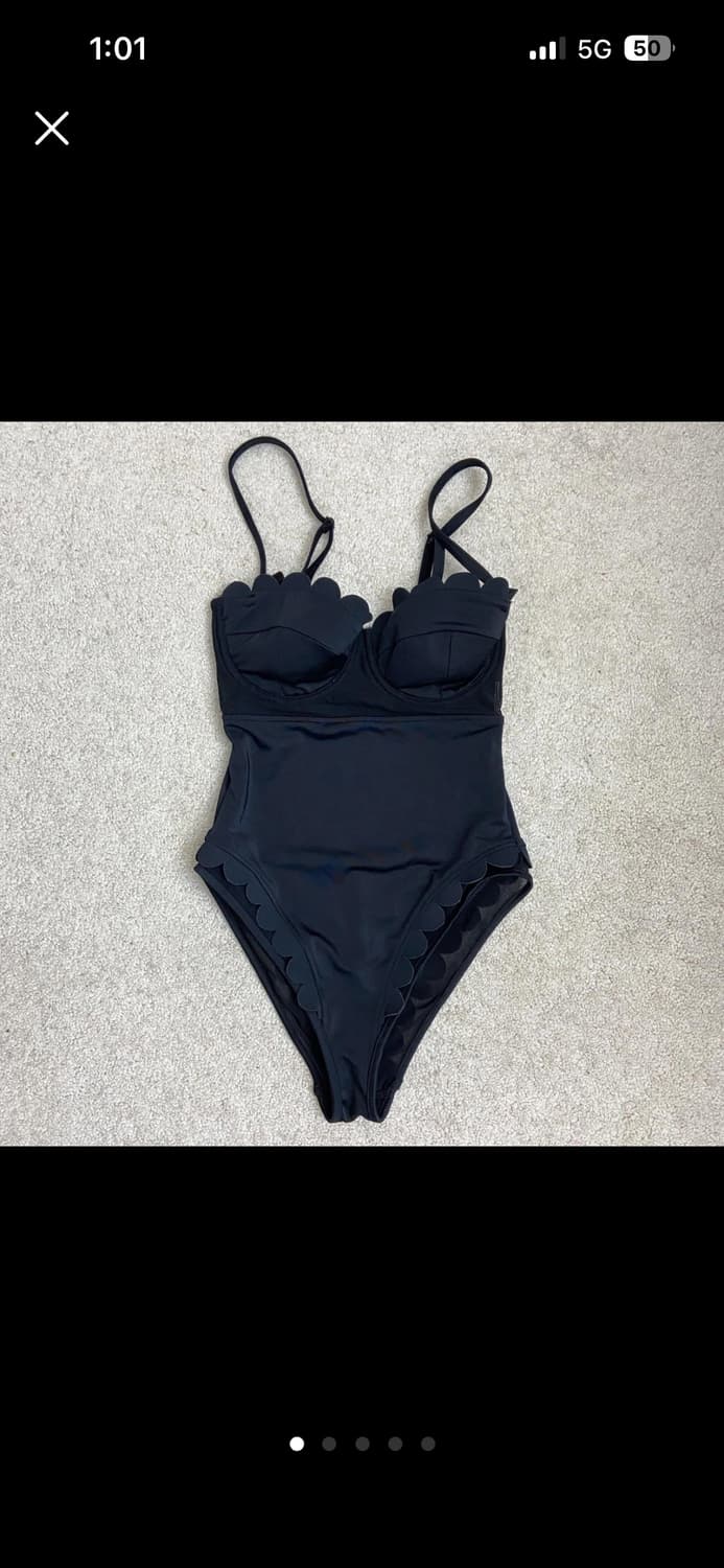 Asos 스캘럽 모노키니 수영복 상품이미지1