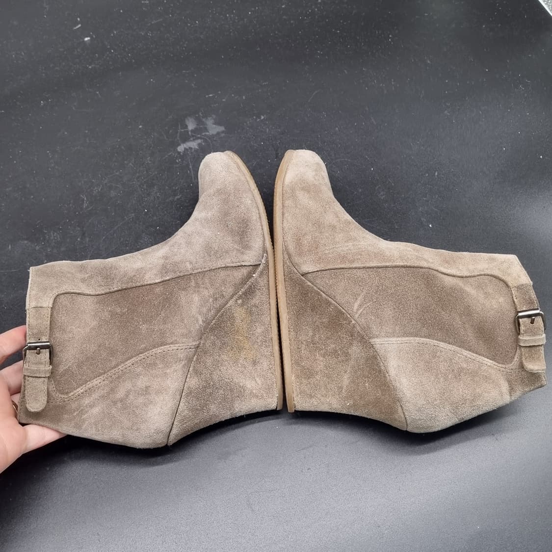 랑방스웨이드 여성부츠220 굽8 상품이미지5