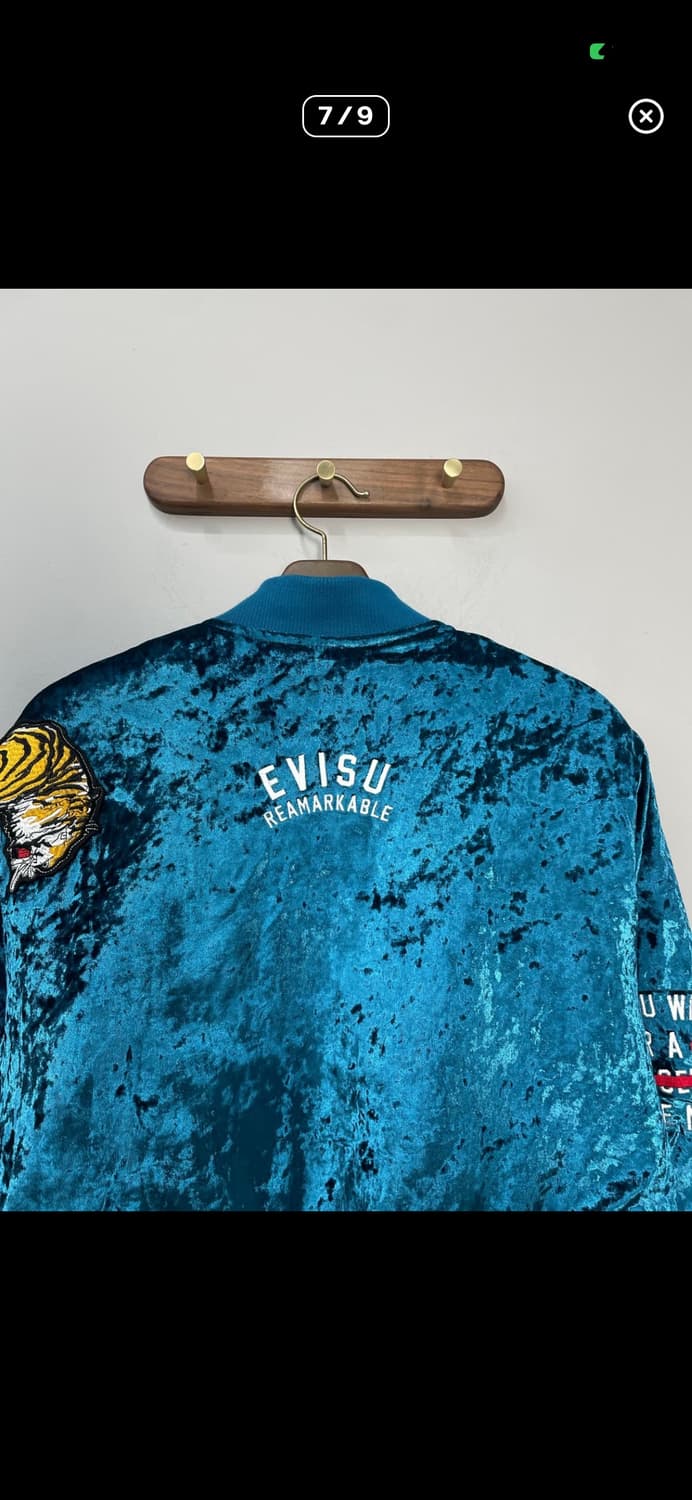 에비수 타이거 벨루어 벨벳 블루종 자켓 A3508 상품이미지7