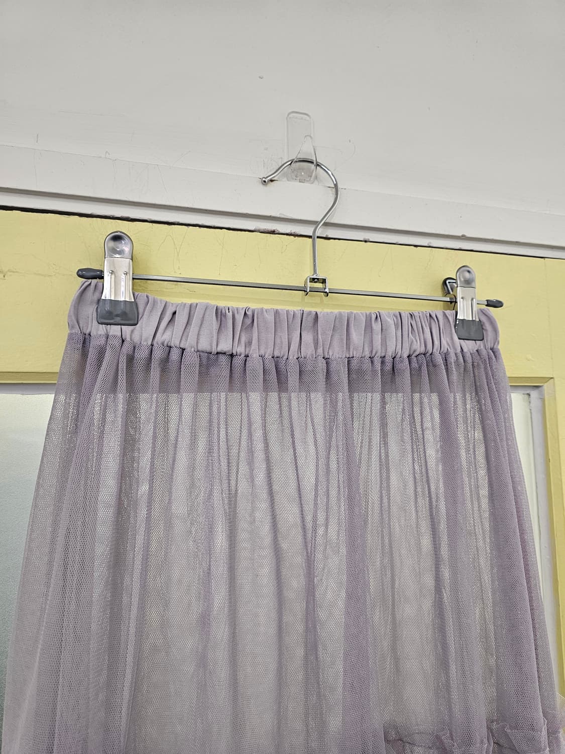 라이트그레이 캉캉 시스루 튤 스커트 상품이미지3