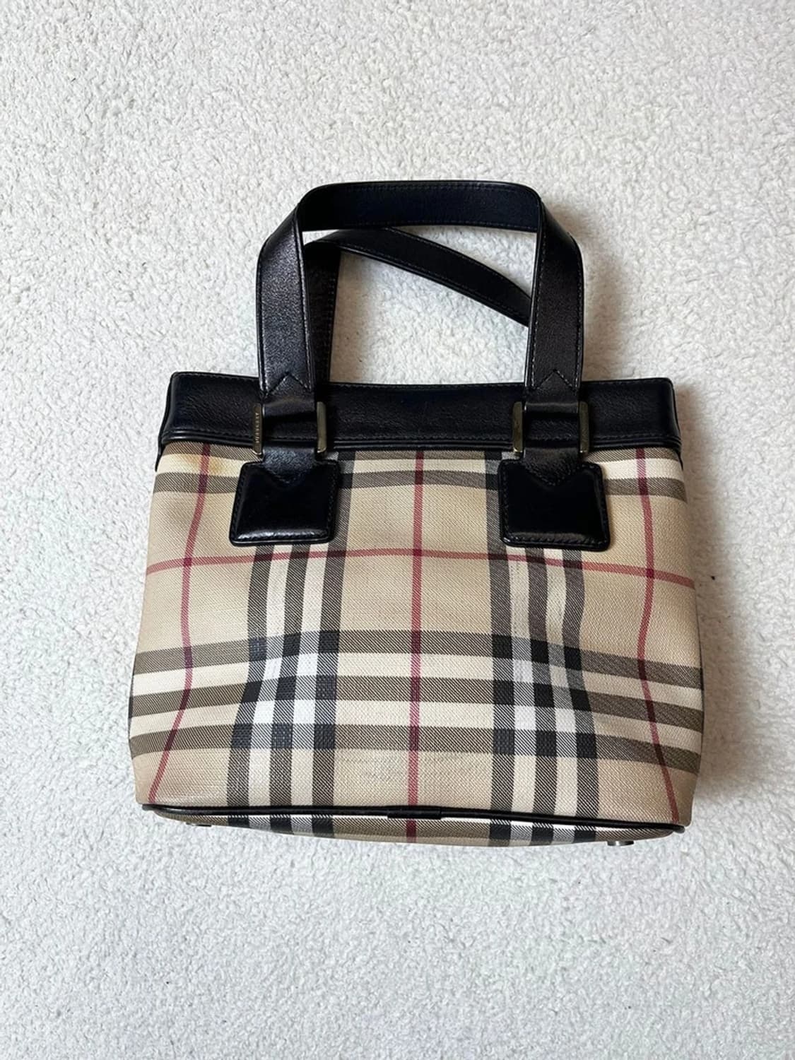 버버리 00's 가죽 트리밍 노바체크 미니 토트백 A1869 상품이미지6