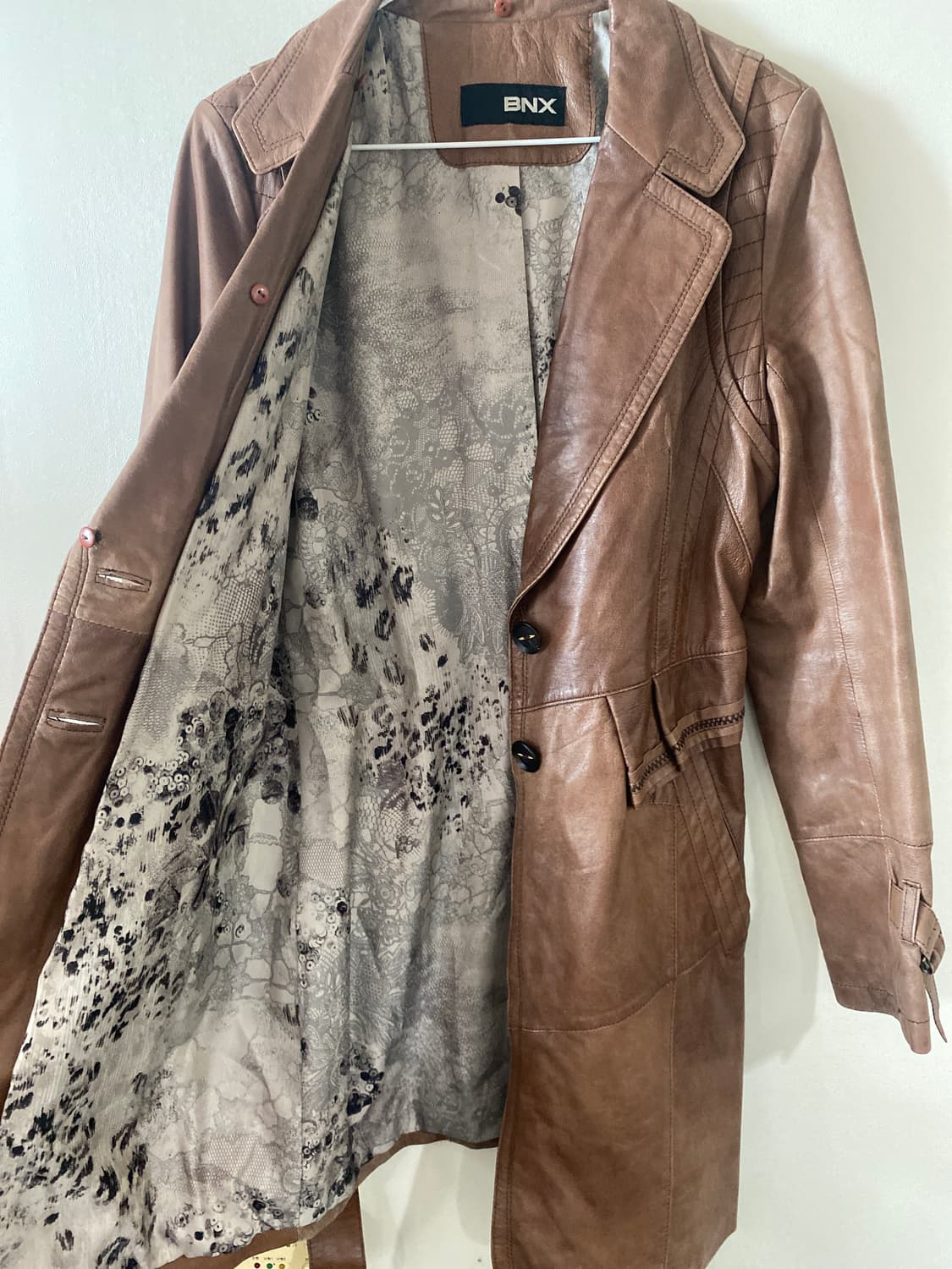 BNX 양가죽 트렌치 코트 M 상품이미지7