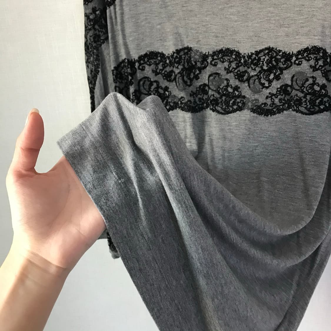 Armani jeans lace top grey 상품이미지5