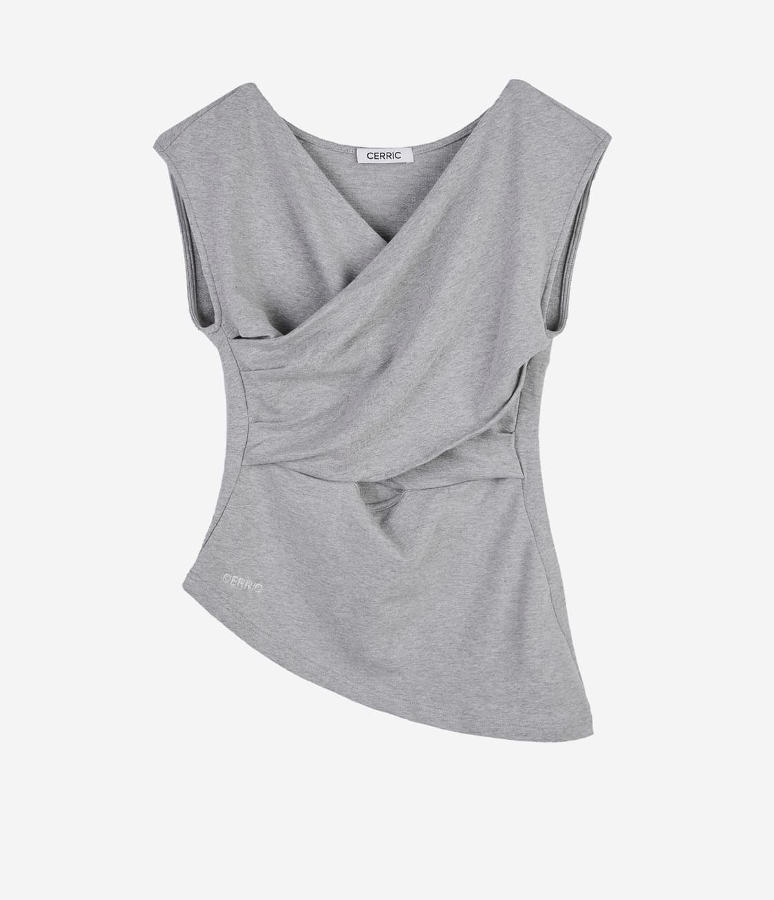 DRAPE CROSS SLEEVELESS / GRAY 상품이미지1