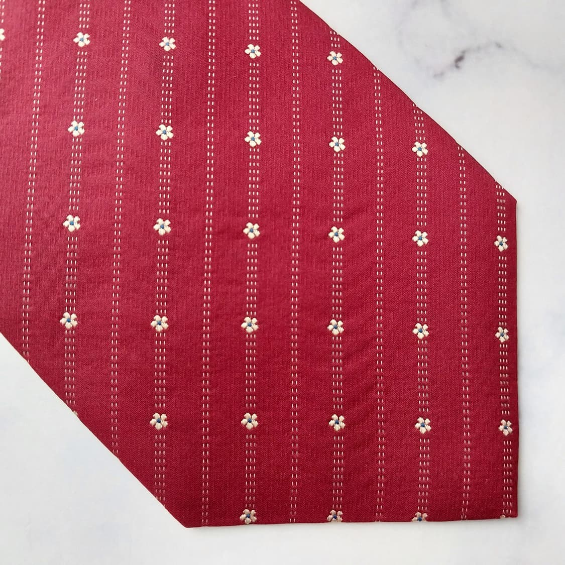 니나리치 실크 와인 패턴 넥타이 9.5cm A+등급 K2242 상품이미지6