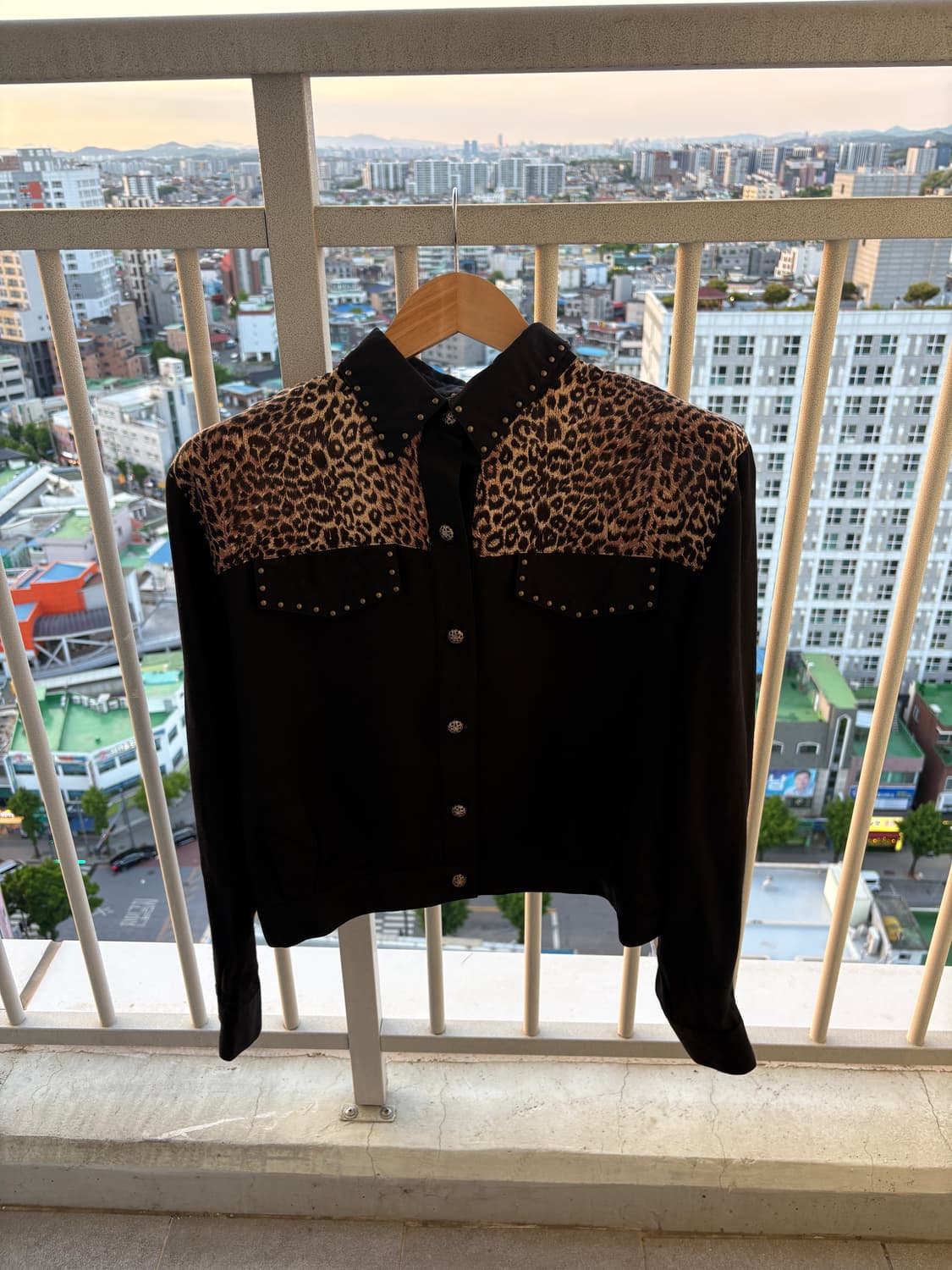 80~90s 레오파드 스터드 자켓 made in usa 상품이미지1