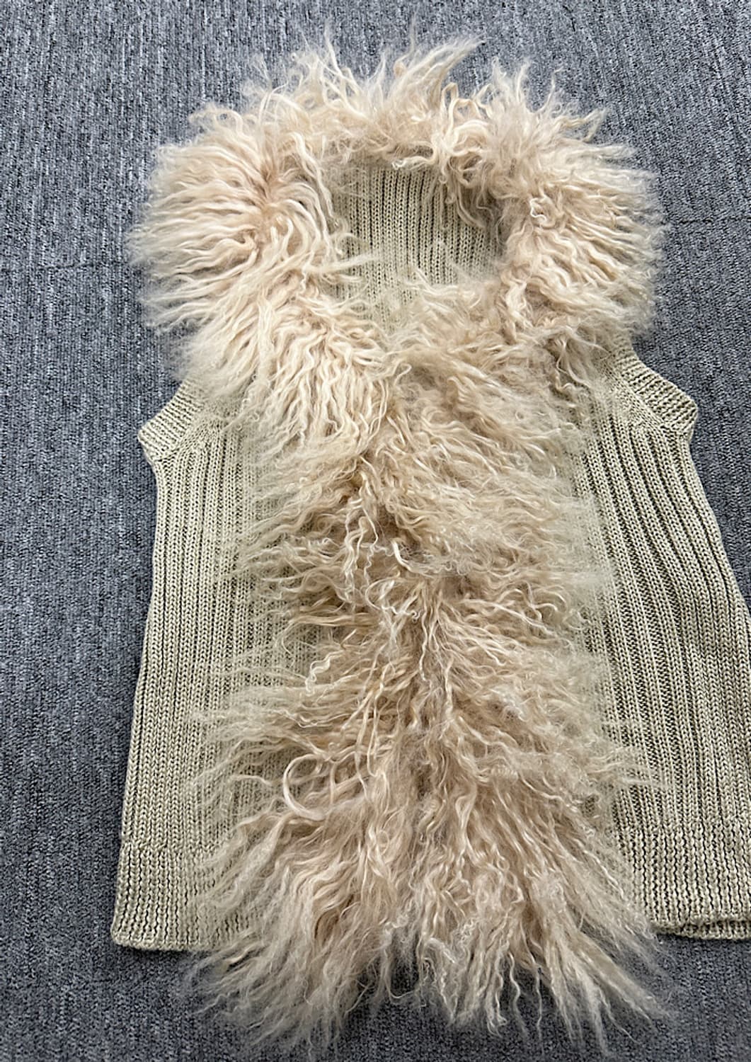 빈티지 퍼 조끼  상품이미지2