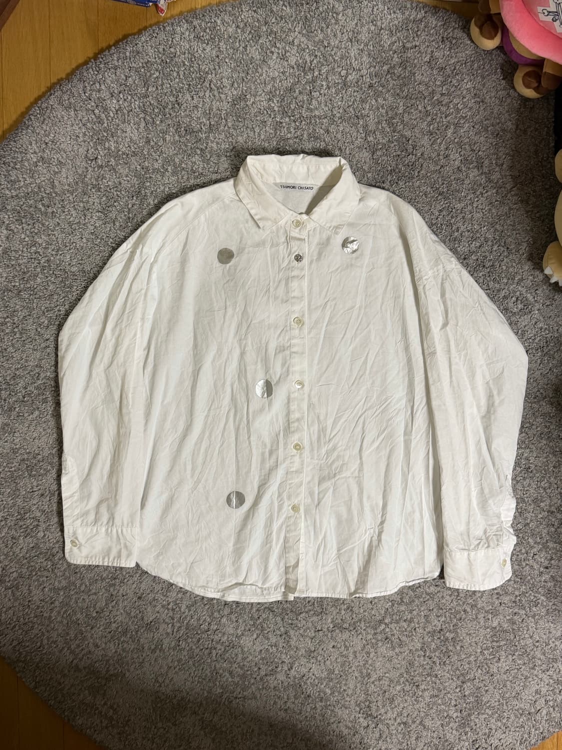 츠모리 치사토 도트 블라우스 셔츠 상품이미지2