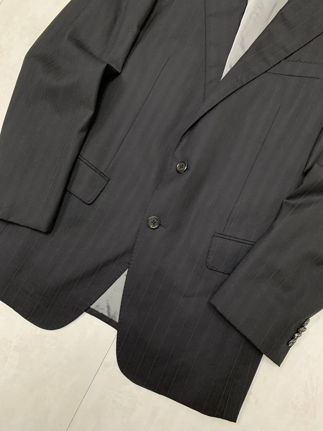 Time 블랙 스트라이프 블레이저 상품이미지3