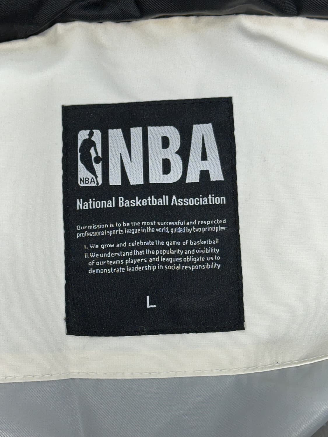 엔비에이 블랙 화이트 오버핏 트랙 아노락 자켓 L 상품이미지7