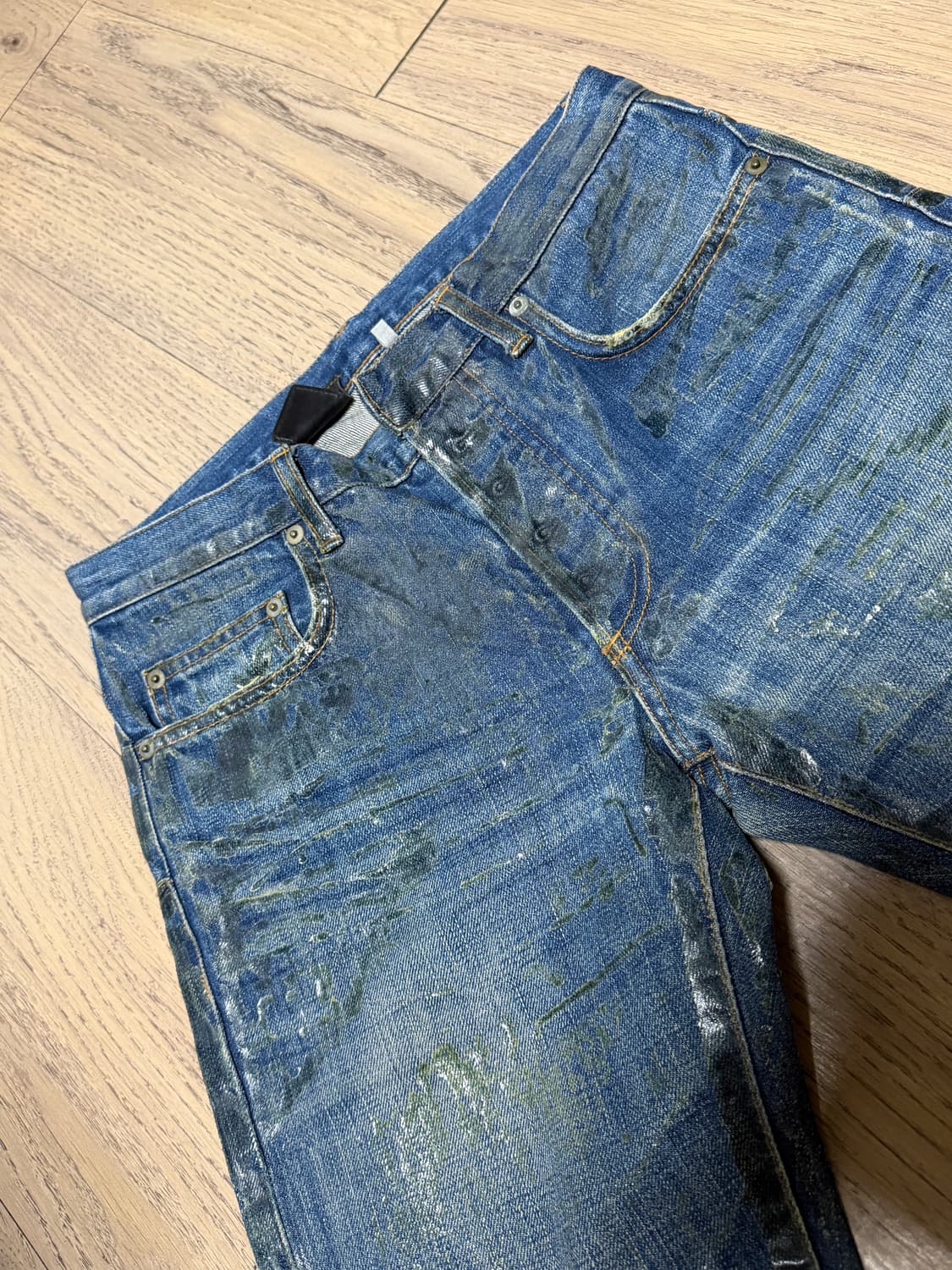 디올옴므 07 블루왁스 코팅진 28사이즈 (사용감 있음 3–4번사진) 상품이미지5