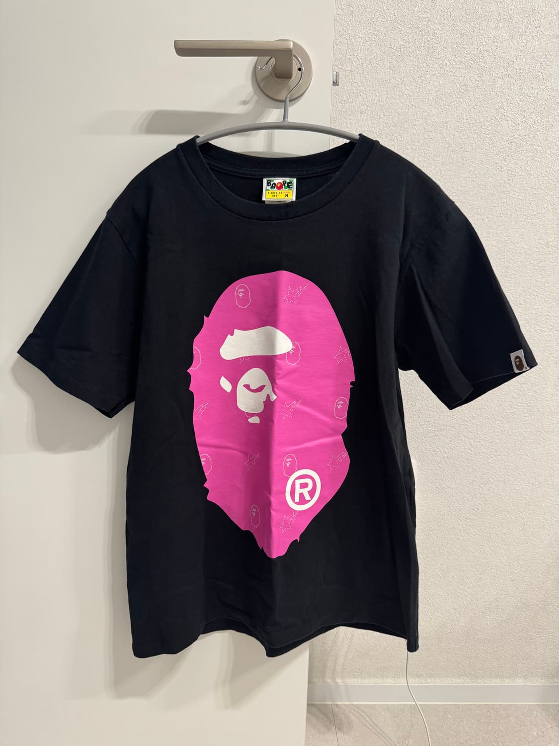 Bape 베이프 크리스탈 빅 에이프 헤드 반팔 티셔츠 블랙 핑크 우먼즈 상품이미지2