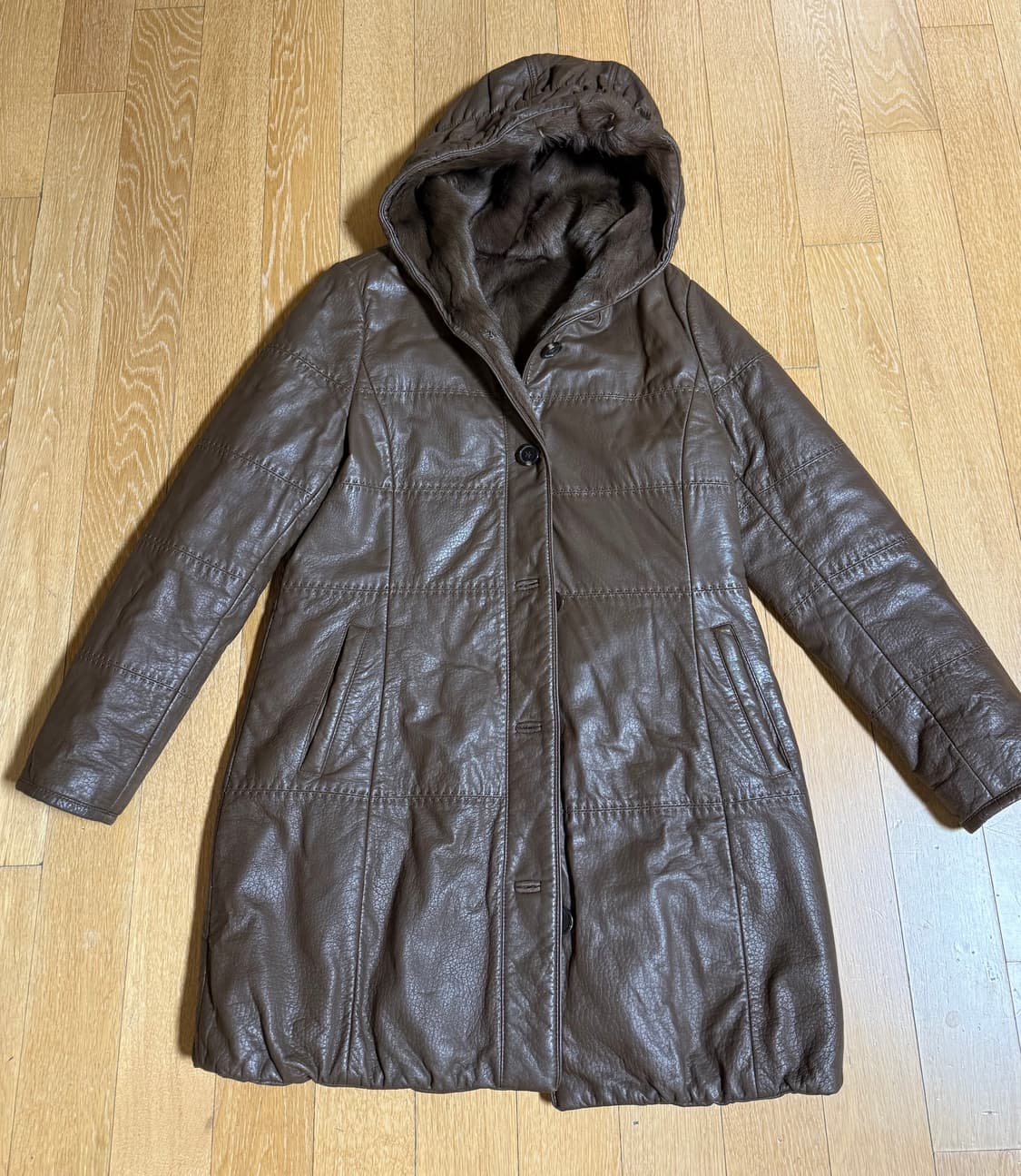 염소가죽 후드 코트 66 상품이미지1