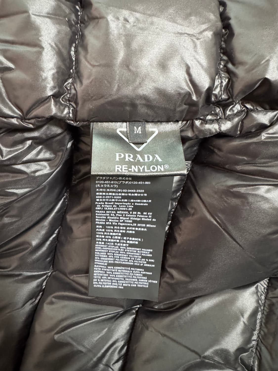 프라다 리나일론 크롭 패딩 자켓 M 상품이미지5