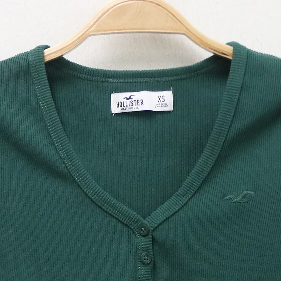 홀리스터 골지 헨리넥 크롭 긴팔 티셔츠 61805 상품이미지3