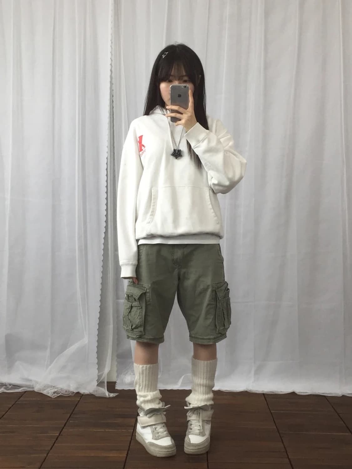 X-girl 1994 Logo White Hoodie 상품이미지1