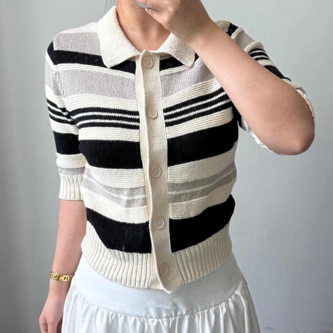 [S] 코스 스트라이프 니트 가디건 상품이미지2