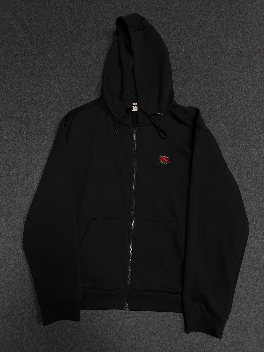 에드하디 백로고 후드집업 블랙 y2k 펑크 상품이미지1