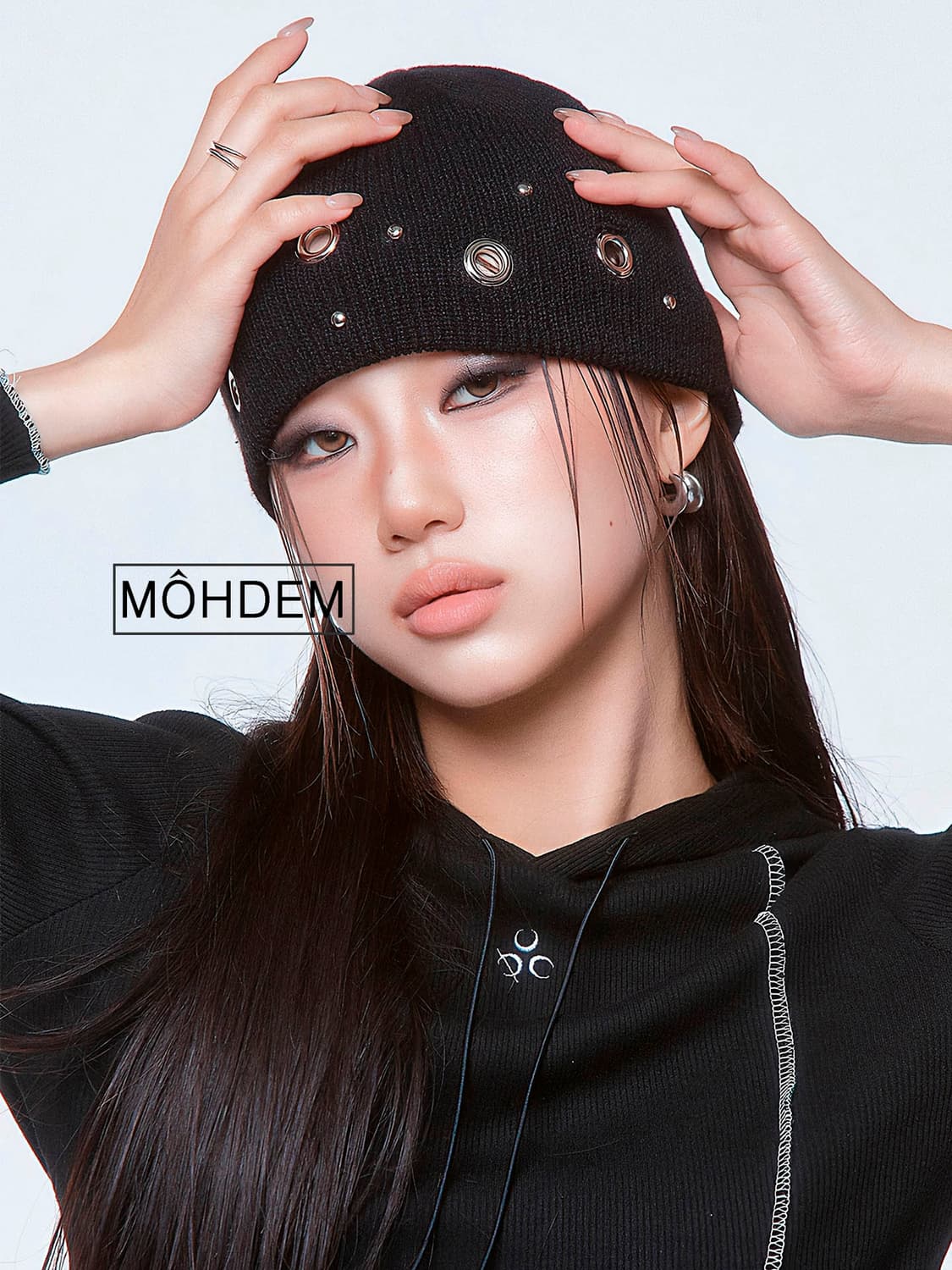 [Unisex] Y2k 아일렛 비니 모자 상품이미지2