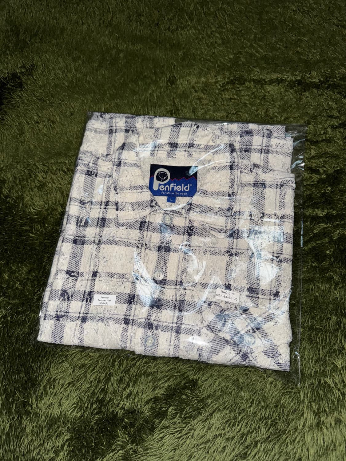 [L] Penfield 펜필드 플레이드 크로쉐 하프셔츠 아이보리 상품이미지10
