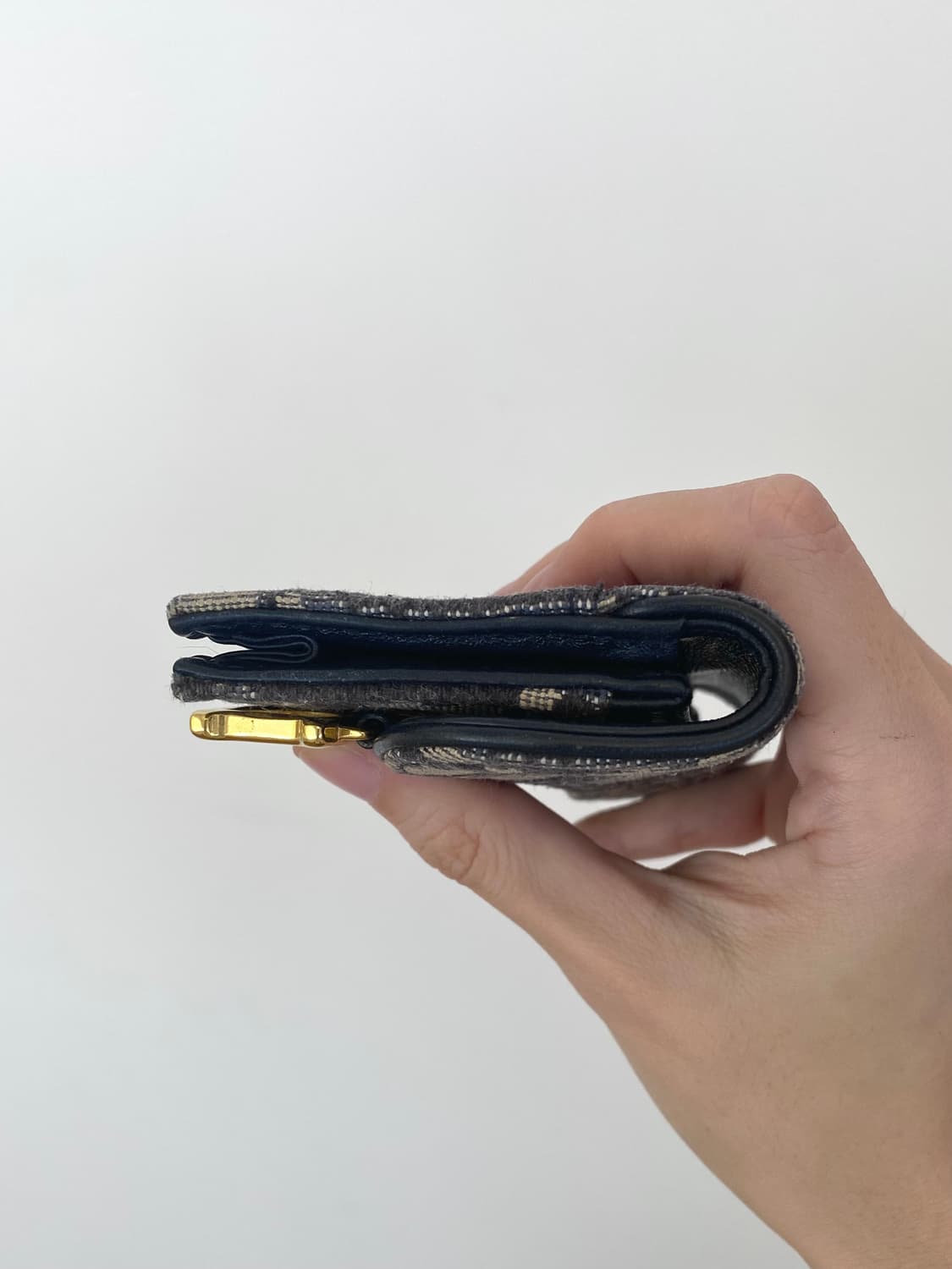 디올 새들 블룸 카드 지갑 (블루 오블리크 자카드) 상품이미지6