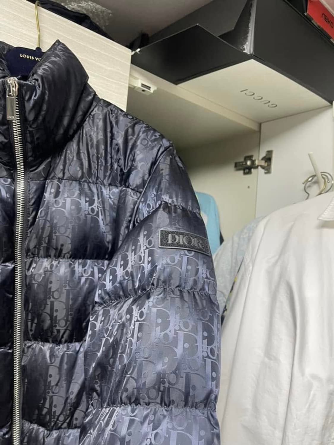 [50] 디올 오블리크 패딩 네이비 상품이미지4