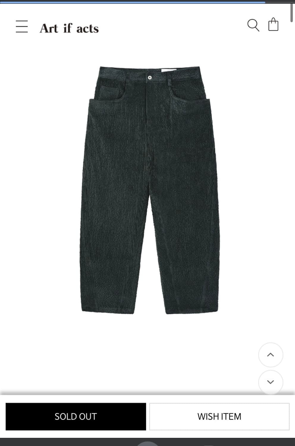 art if acts 코듀로이 헬릭스 팬츠 상품이미지4